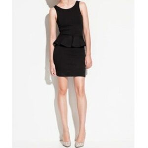 NWT ZARA Trafaluc Collection little black bodycon peplum tank dress small